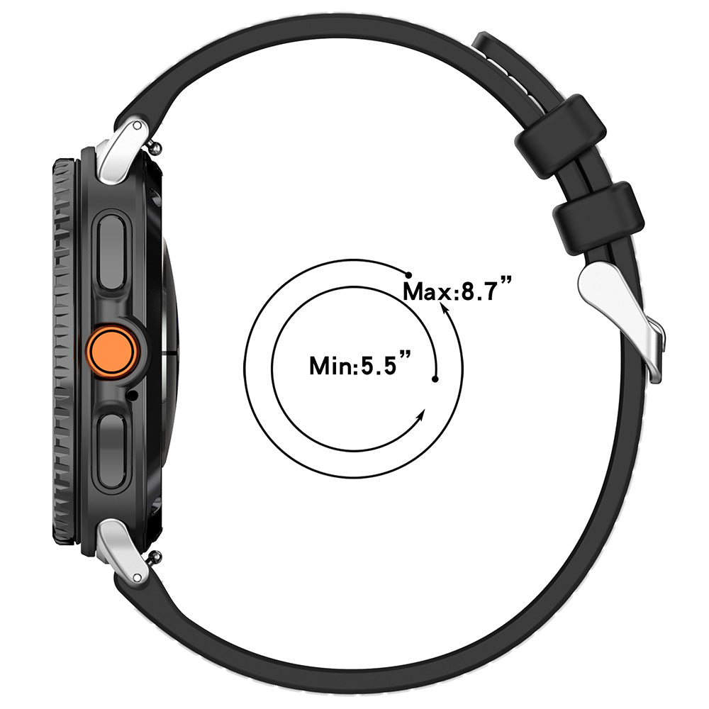 Pas Techsuit W051 za Samsung Galaxy Watch 8 Classic / Watch8 44mm / Watch 8 40mm, Siva