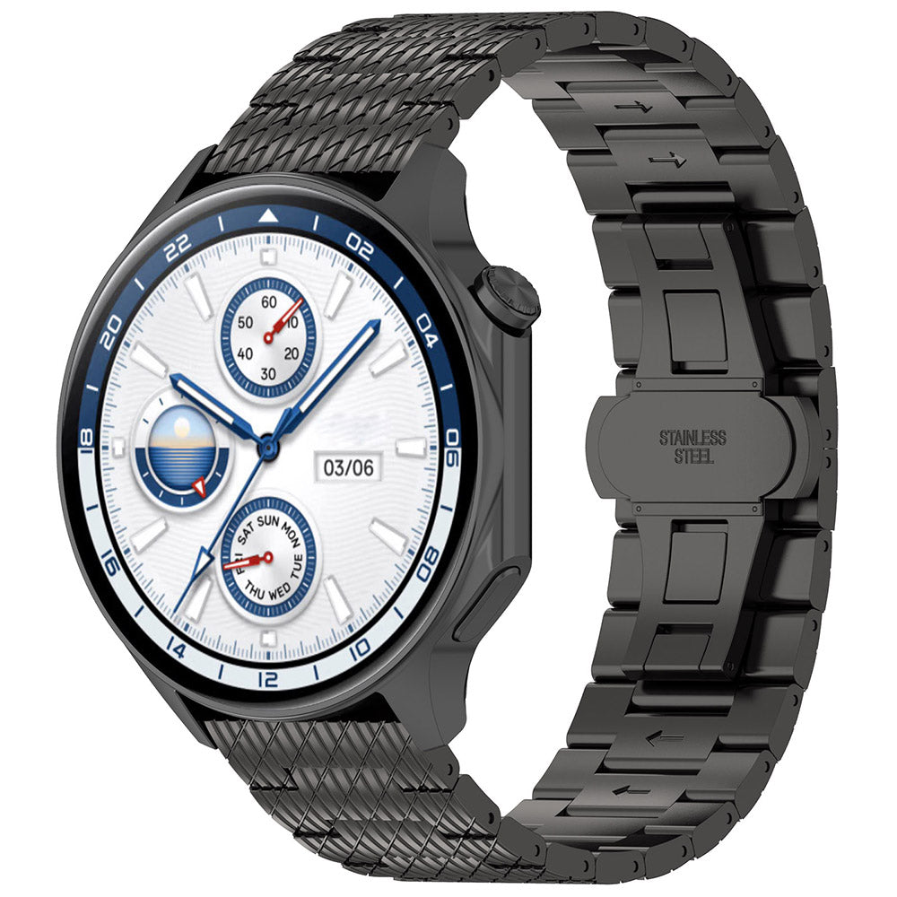 Pas Techsuit W052 za Huawei Watch / Xiaomi Watch Series, 22mm, Črna