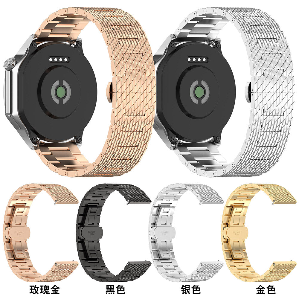 Pas Techsuit W052 za Huawei Watch / Xiaomi Watch Series, 22mm, Črna