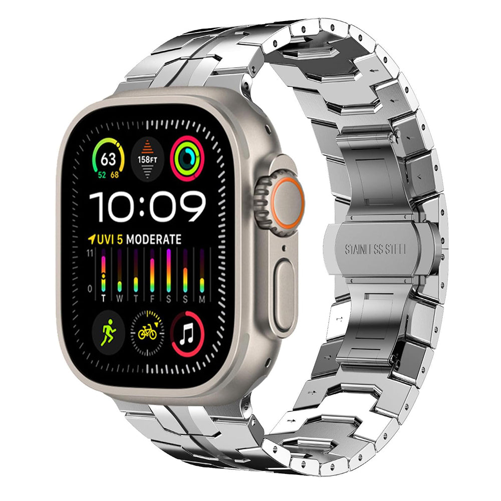 Pas Techsuit W063 za Apple Watch 49mm / 46mm / 45mm / 44mm / 42mm Series, Srebrna