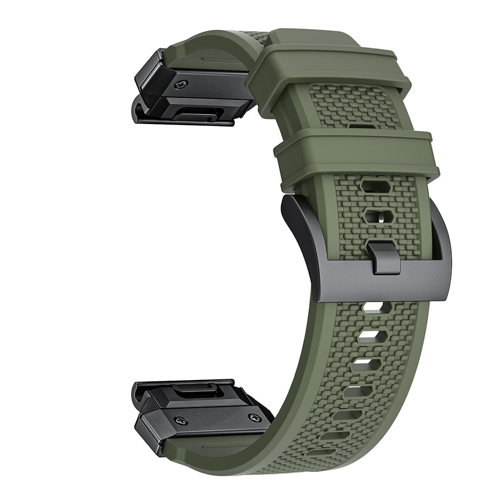 Pas Techsuit W068 za Garmin Watch Fenix / Forerunner Series, 22mm, Črna