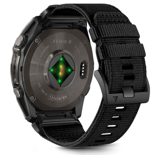 Pas Techsuit W070 za Garmin Watch Fenix / Forerunner / Approach Series, 22mm, Črna