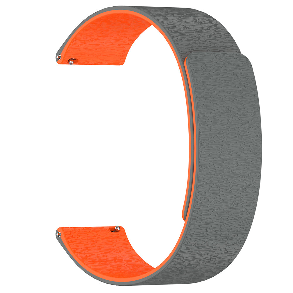 Techsuit W074 Strap for Huawei Watch / Garmin Watch Series, 18mm, Gray Orange