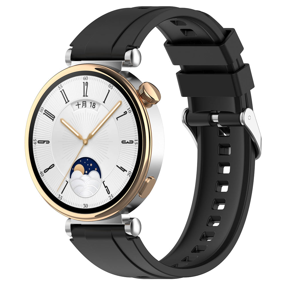 Pas Techsuit W075 za Huawei Watch / Garmin Watch Series, 18mm, Črna
