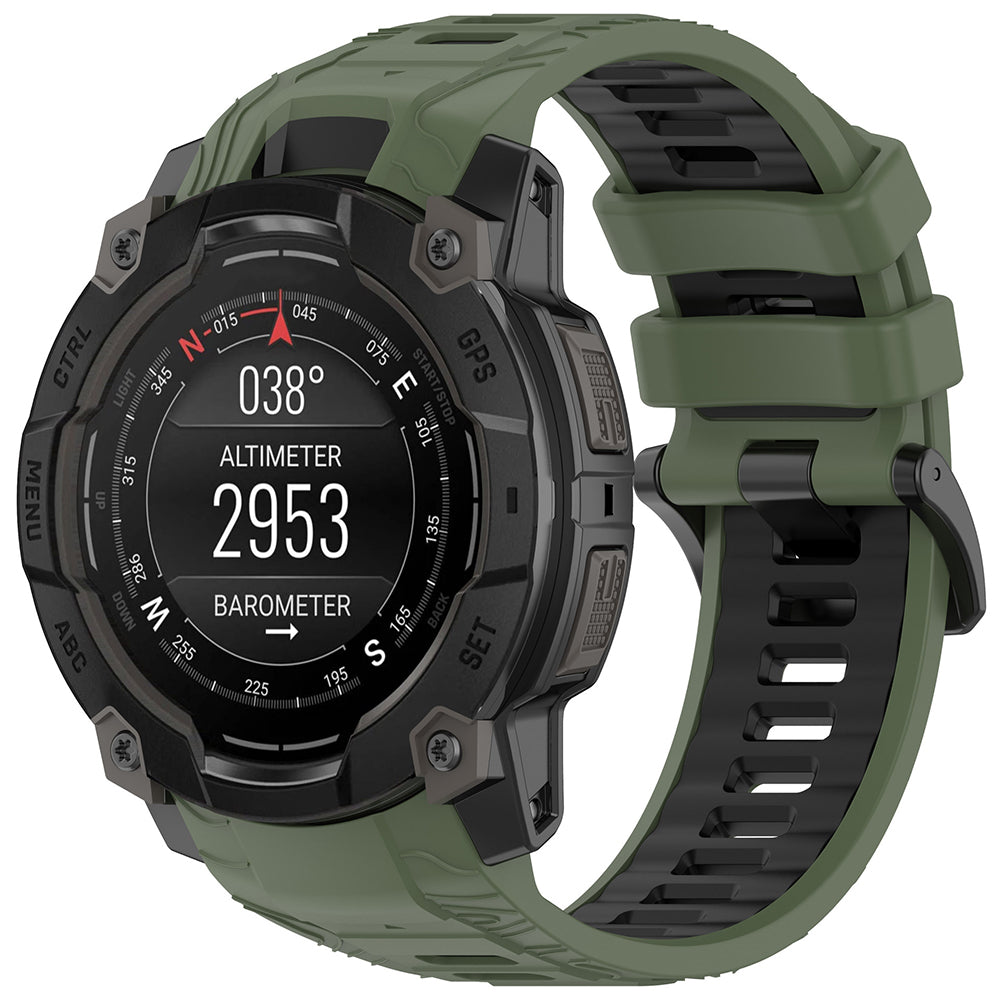 Pas Techsuit W077 za Garmin Instinct 3 50mm Solar / Instinct 3 50mm, Zelen
