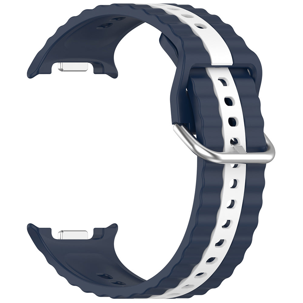 Pas Techsuit W078 za Samsung Galaxy Watch 8 Classic / Watch8 44mm / Watch 8 40mm, Mornarsko modra