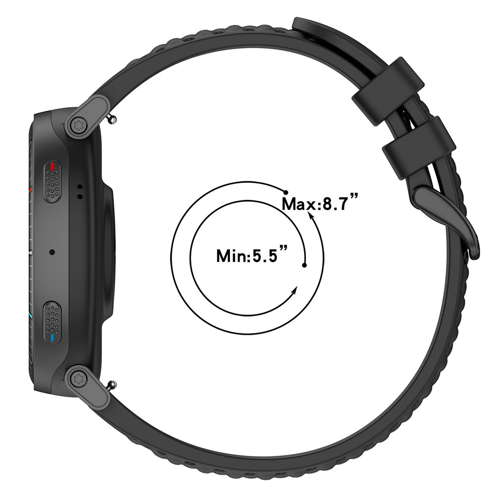 Pas Techsuit W083 za Amazfit Watch / Samsung Watch Series, 22mm, Črna