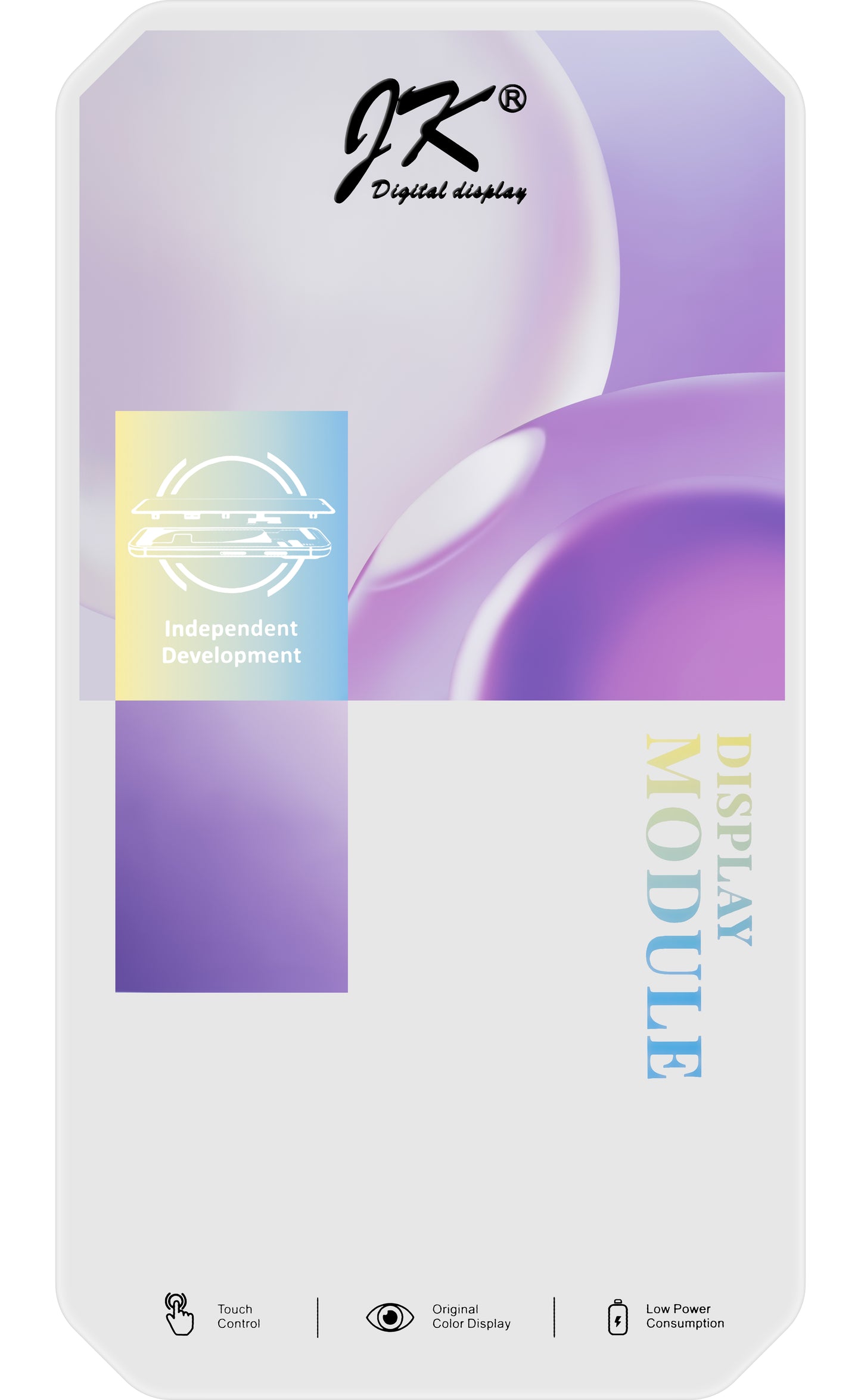 JK zaslon na dotik za Apple iPhone 14 Pro, z okvirjem, različica z gibljivim zaslonom LCD v celici, črna