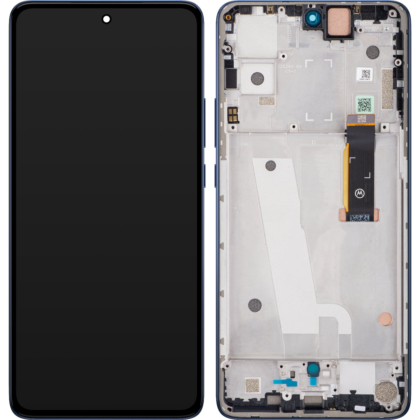 Zaslon na dotik Motorola Edge 30, z okvirjem, meteoritno siva, servisni paket 5D68C20584