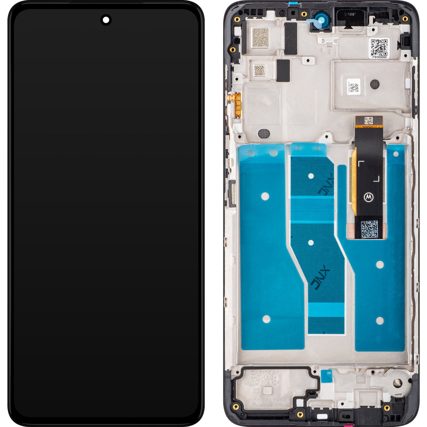 Motorola Moto Moto G52 Zaslon na dotik, z okvirjem, črn, servisni paket 5D68C20495