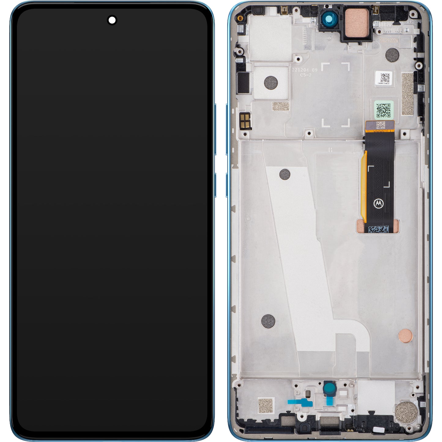 Motorola Edge 30 zaslon na dotik z okvirjem, Aurora Green, servisni paket 5D68C20585