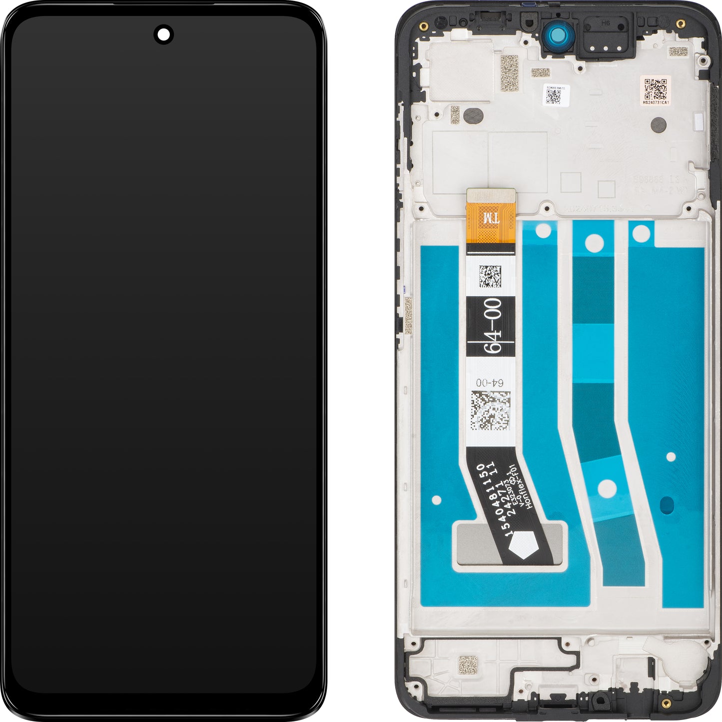 Motorola Moto Moto G55 Zaslon na dotik, z okvirjem, črn, servisni paket 5D68C28432