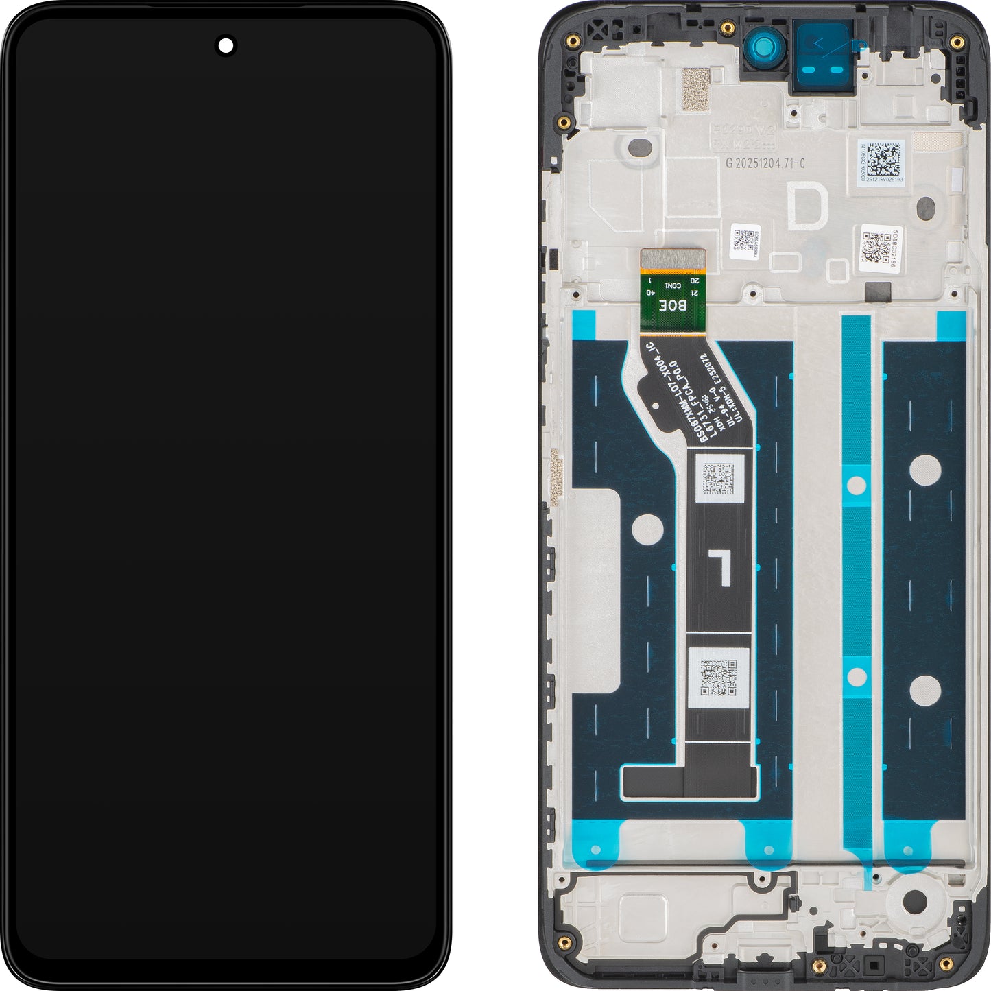 Zaslon na dotik Motorola Moto G17 / G17 Power, z okvirjem, mornarsko modra (Pantone Evening Blue), servisni paket 5D68C32196