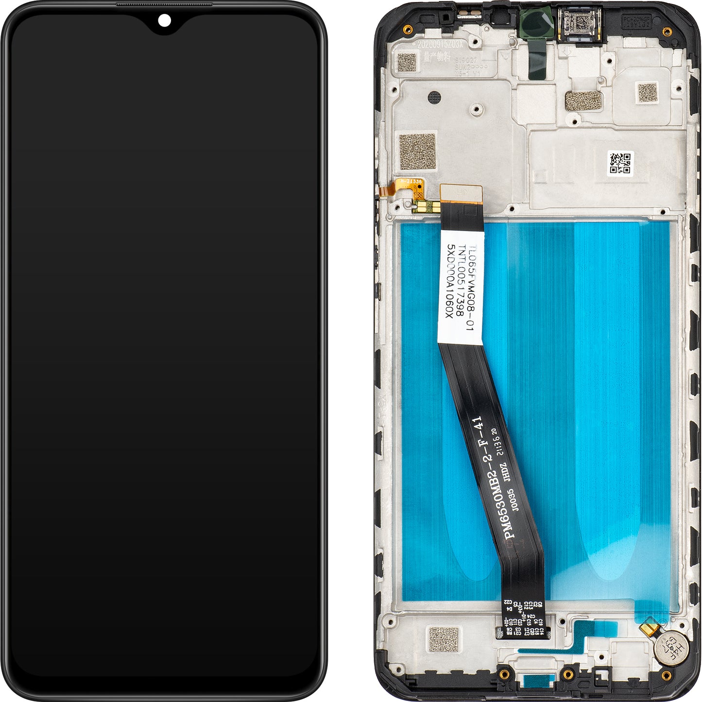 MP zaslon na dotik, združljiv z Xiaomi Redmi 9, z okvirjem, črn