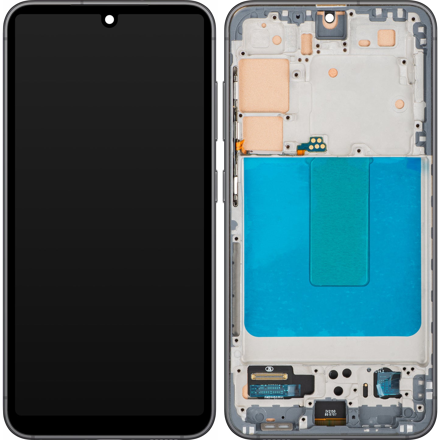 Zaslon s Touchscreen MP, združljiv s Samsung Galaxy S23 S911, s okvirjem, črn