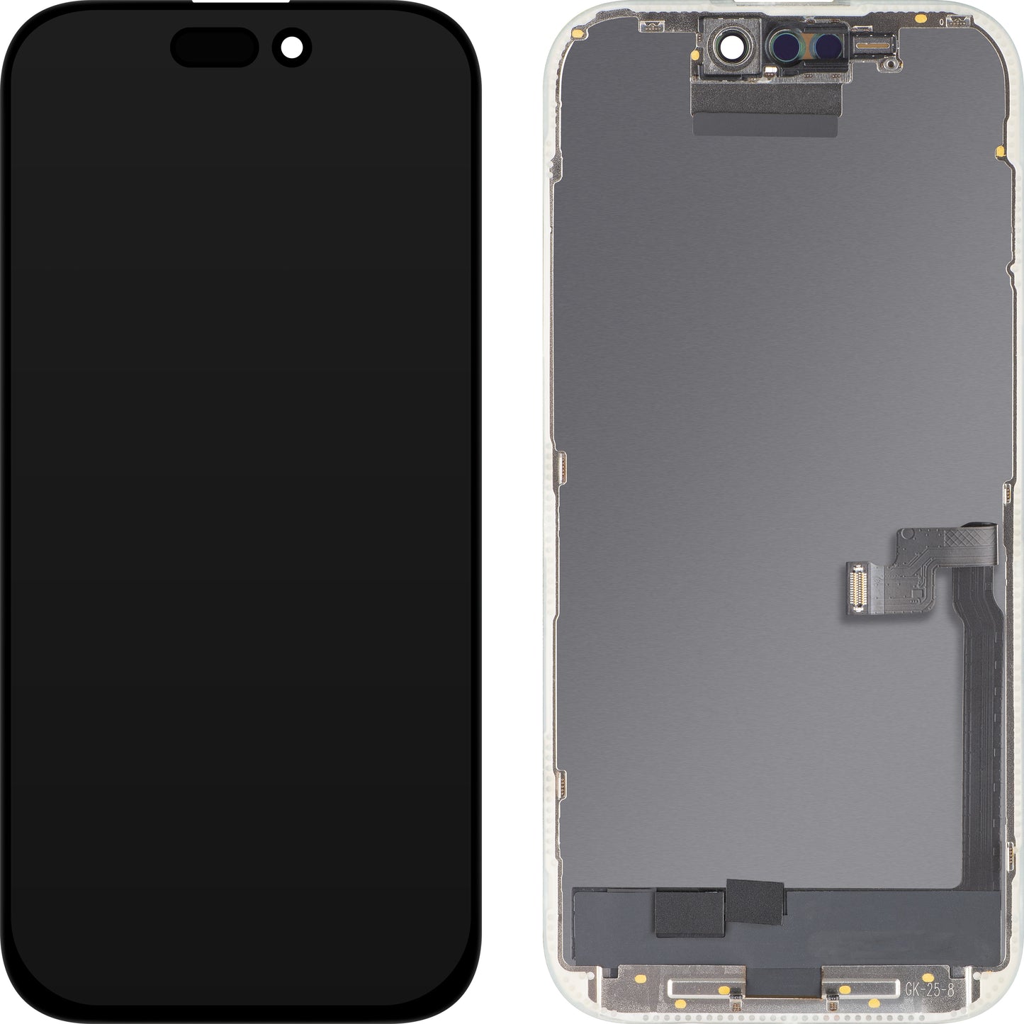Zaslon s tehnologijo na dotik MP, združljiv z Apple iPhone 16 Pro, z okvirjem, različica OLED FHD Diagnostic, črn