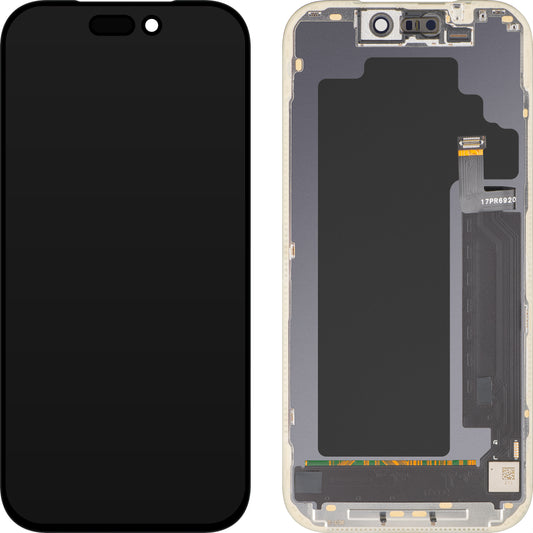 MP zaslon na dotik, združljiv z Apple iPhone 17 Pro, z okvirjem, OLED FHD različica IC Movable, črna