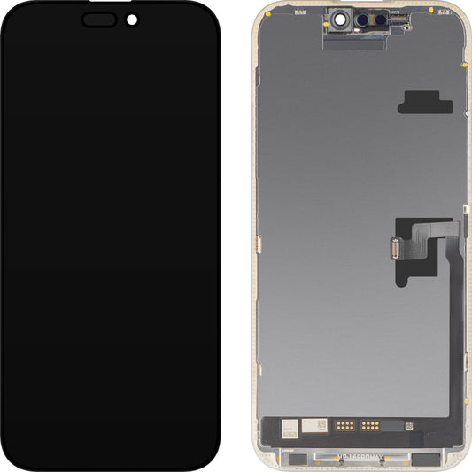 MP zaslon na dotik, združljiv z Apple iPhone 16 Pro Max, z okvirjem, različica Soft OLED FHD IC Movable, črna