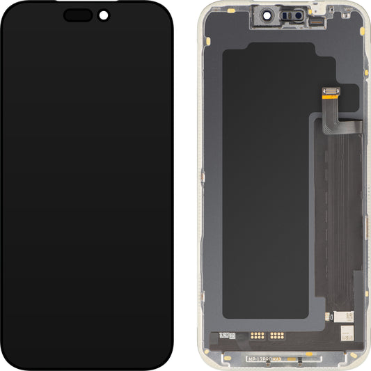 MP Touchscreen Display compatible with Apple iPhone 17 Pro Max, with Frame, OLED FHD 120Hz Diagnostic Soft Version, Black