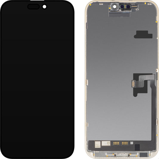 MP zaslon na dotik, združljiv z Apple iPhone 16 Pro Max, z okvirjem, različica programske opreme OLED FHD Diagnostic, črna