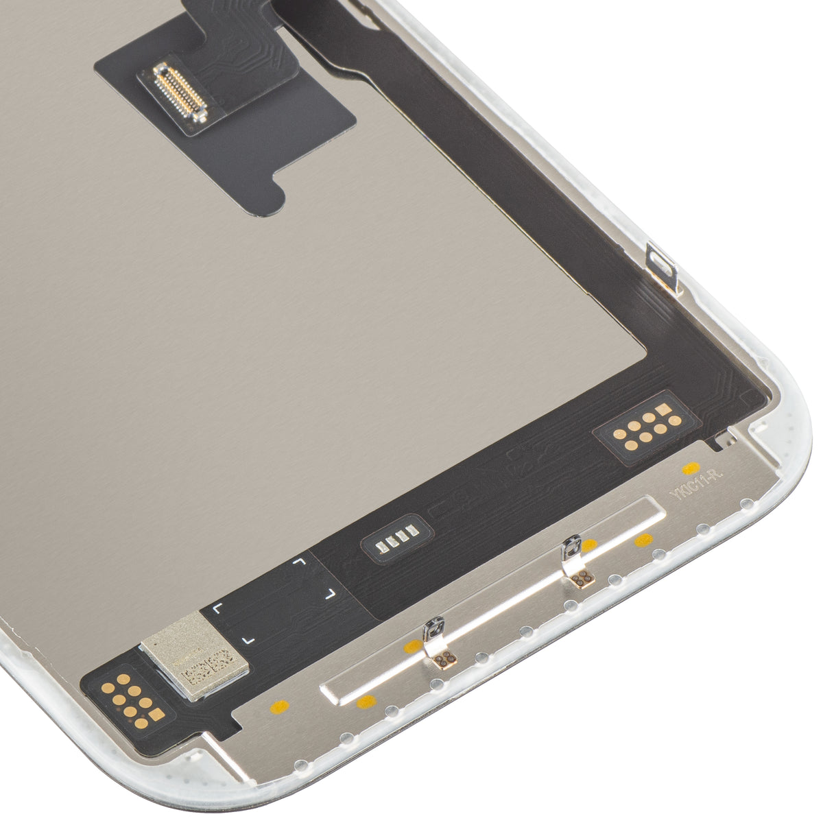 MP Touchscreen Display compatible with Apple iPhone 16 Pro, with Frame, Soft OLED FHD 120Hz IC Movable Version, Black