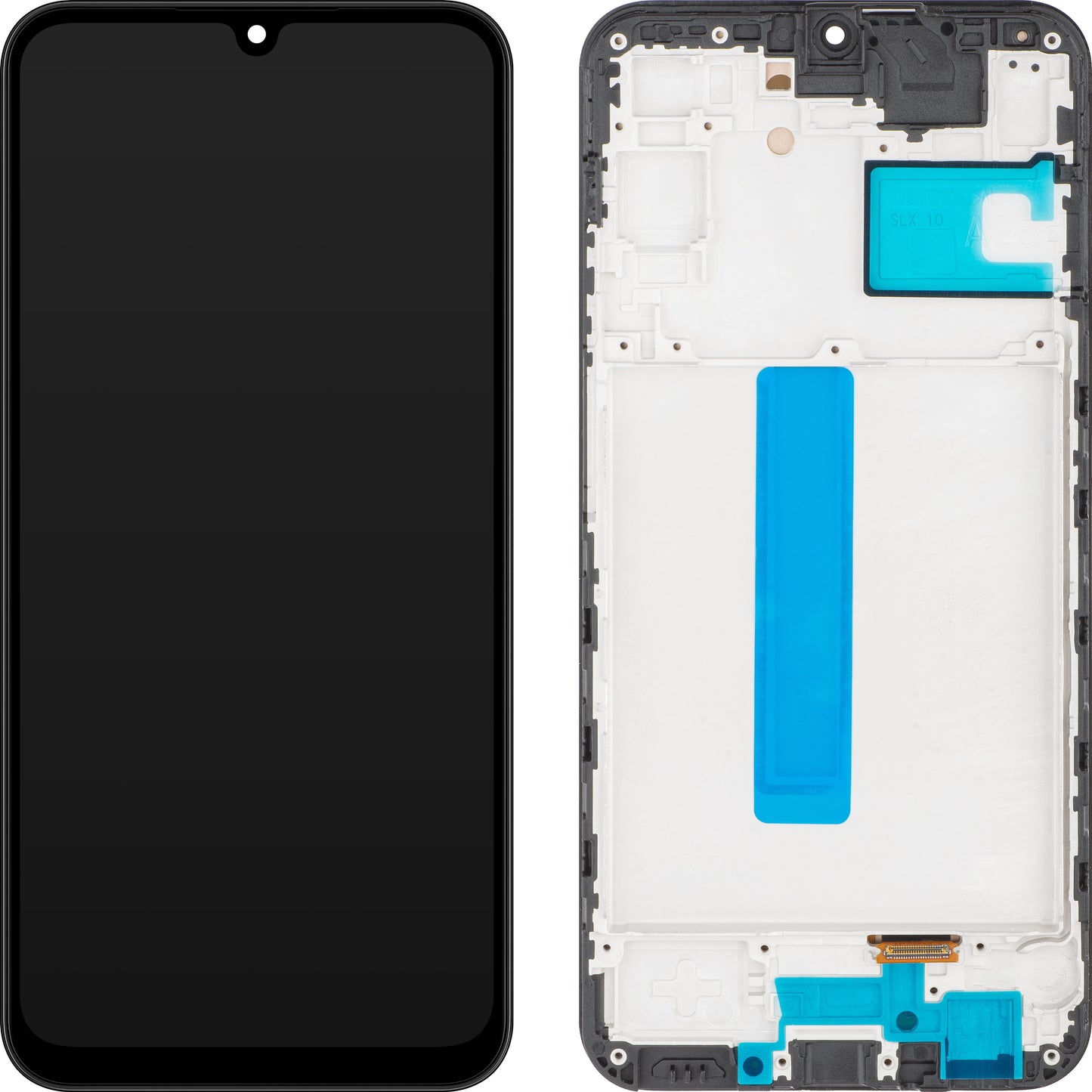 MP zaslon na dotik, združljiv s Samsung Galaxy A25 A256, z okvirjem, različica OLED, črn