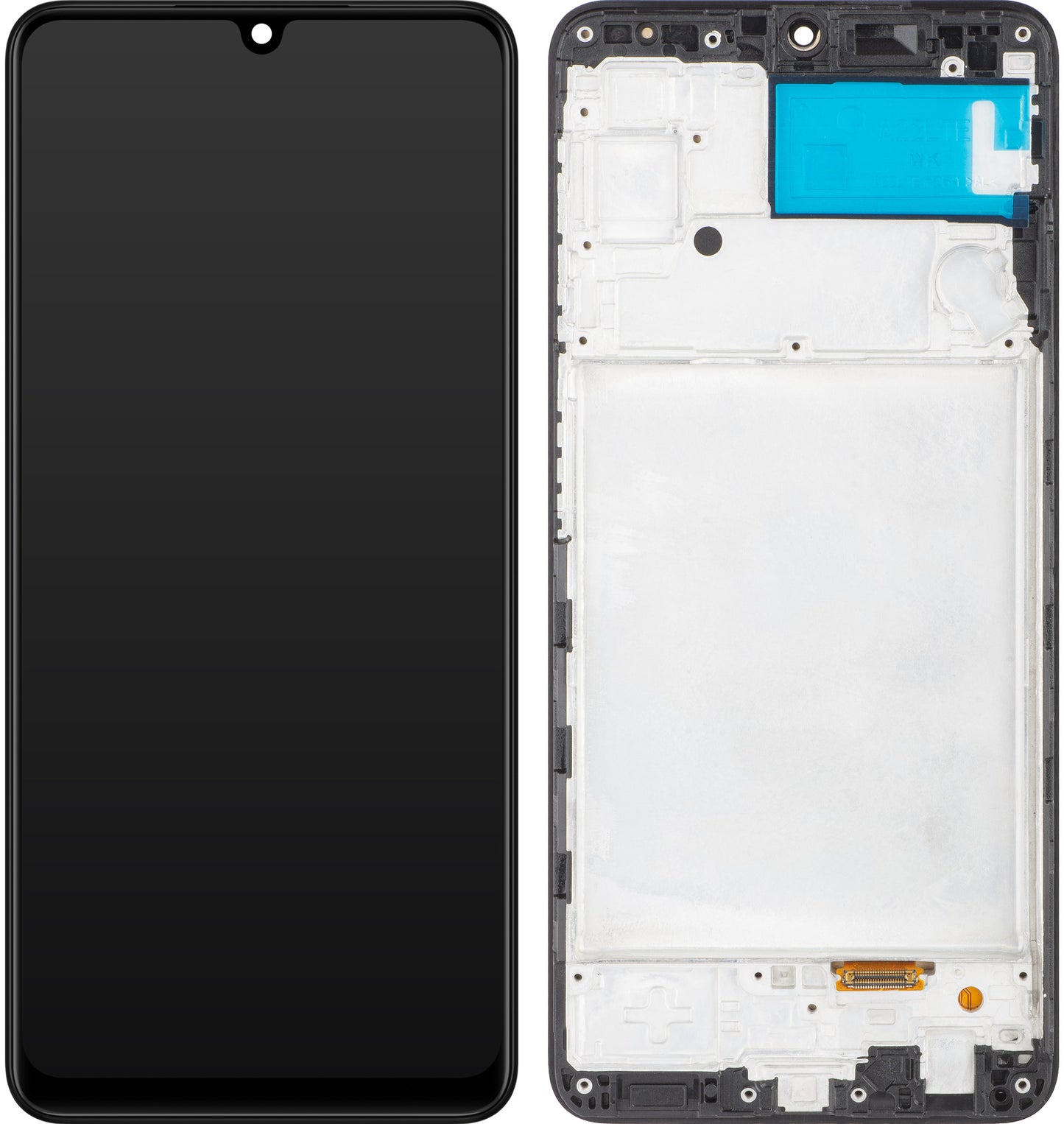 MP zaslon na dotik, združljiv s Samsung Galaxy A22 A225, z okvirjem, črn