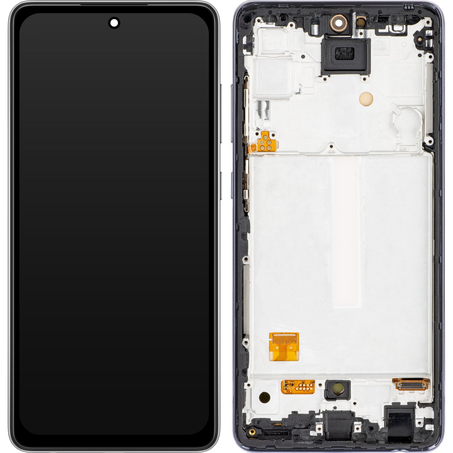 MP zaslon na dotik, združljiv s Samsung Galaxy A52 5G A526 / A52 A525 / A52s 5G A528, z okvirjem, različica OLED, črn