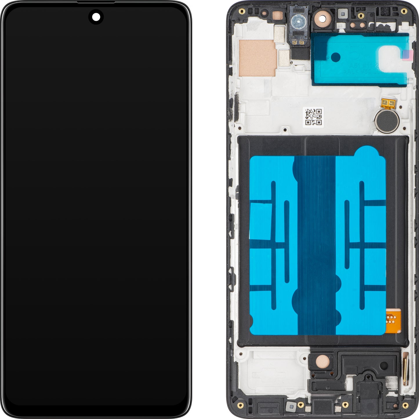 MP zaslon na dotik, združljiv s Samsung Galaxy A51 A515, z okvirjem, črn