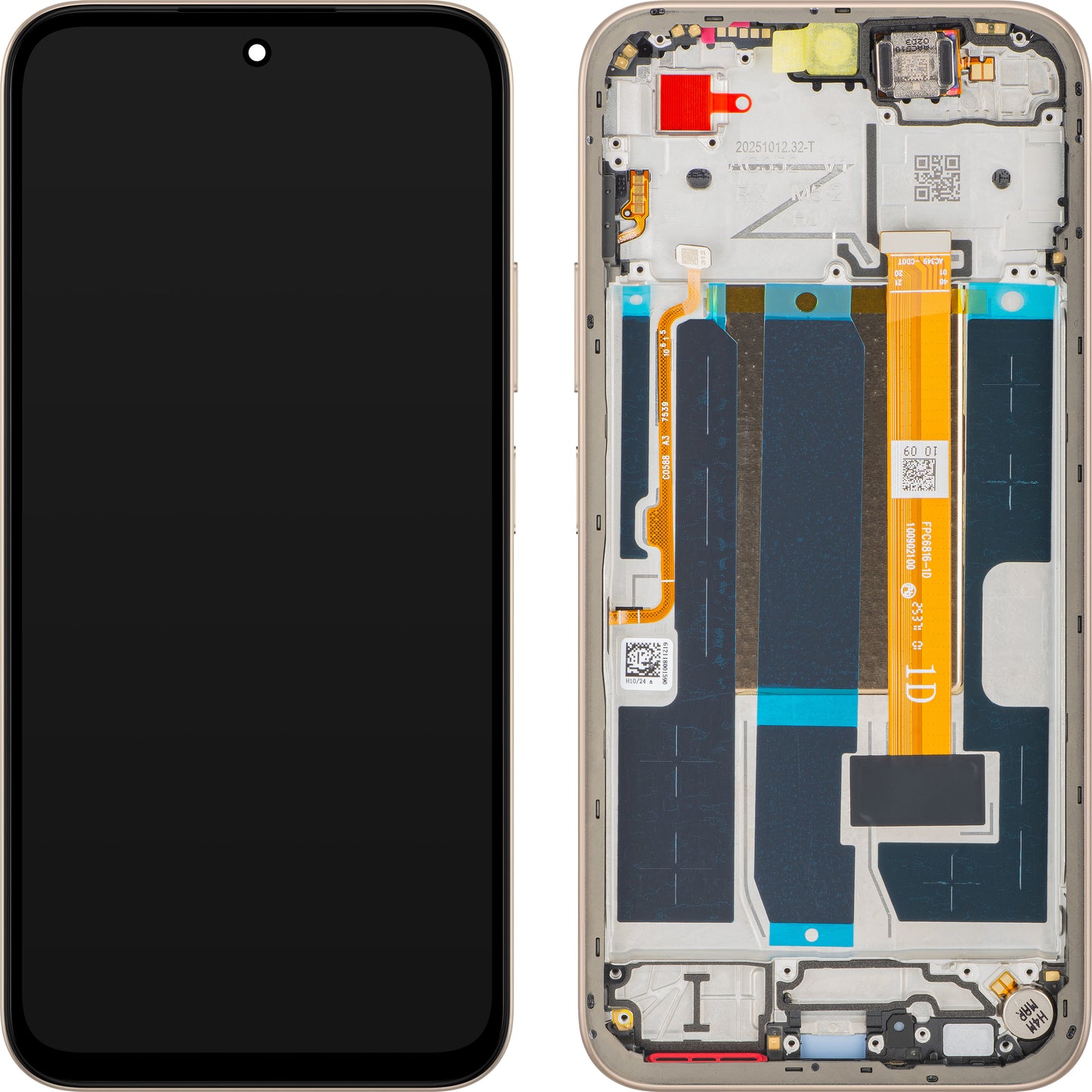 Zaslon na dotik Oppo A6 4G, z okvirjem, zlat (Aurora Gold), Service Pack 621029000744