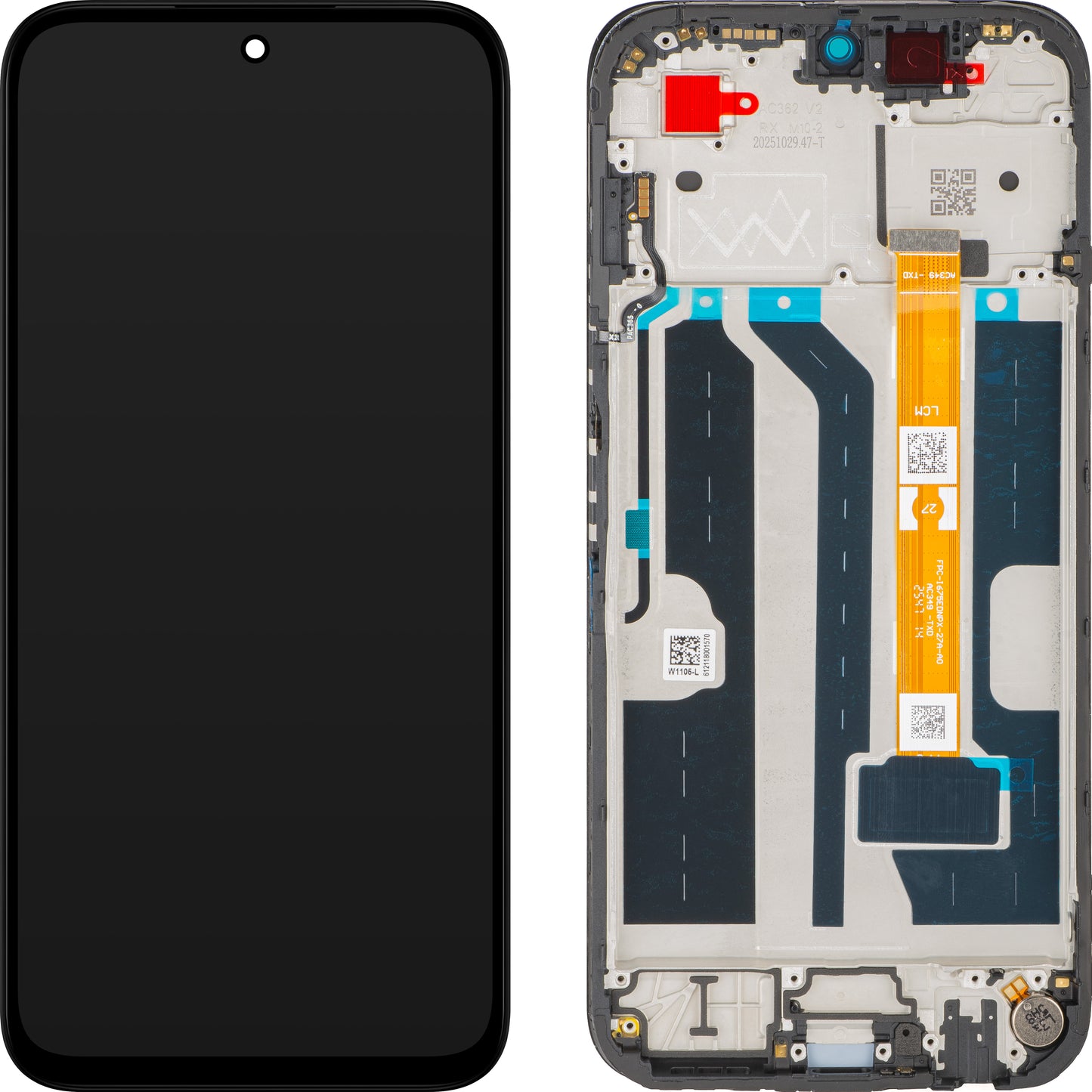 Zaslon s Touchscreenom Oppo A6x / A6t, z okvirjem, črn, Service Pack 621029000752