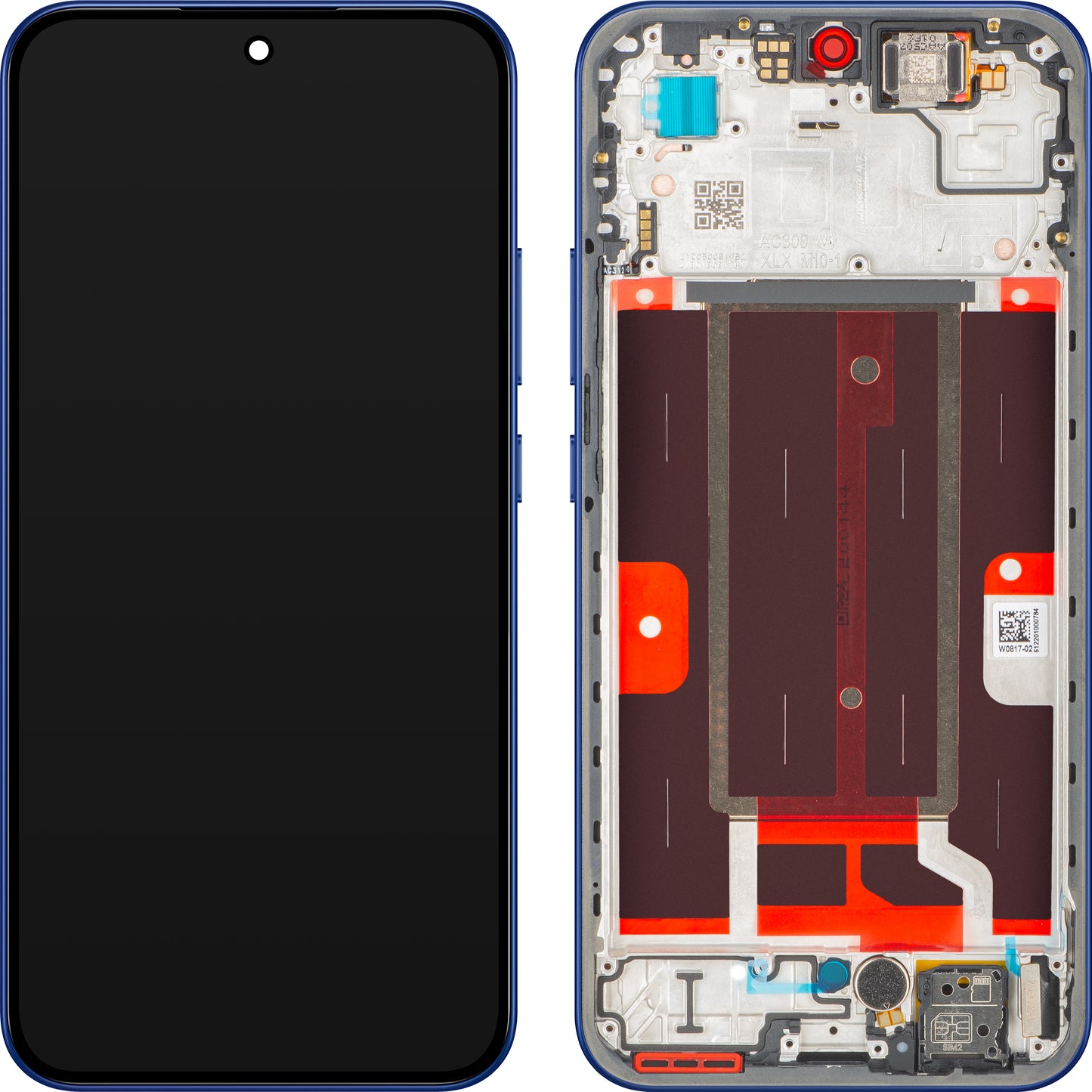 Zaslon s Touchscreenom Oppo A6 Pro 5G, z okvirjem, modra (Stellar Blue), Service Pack 621029000656