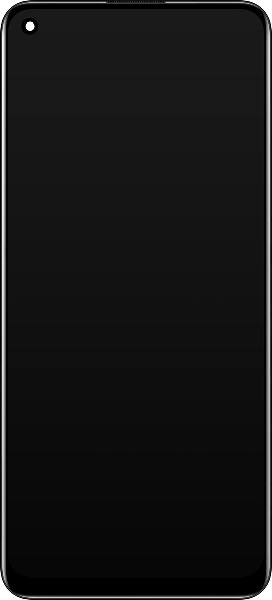 Zaslon z zaslonom na dotik Oppo Reno5 F / A94 / F19 Pro / Reno5 Lite, z okvirjem, črn, servisni paket 4906763