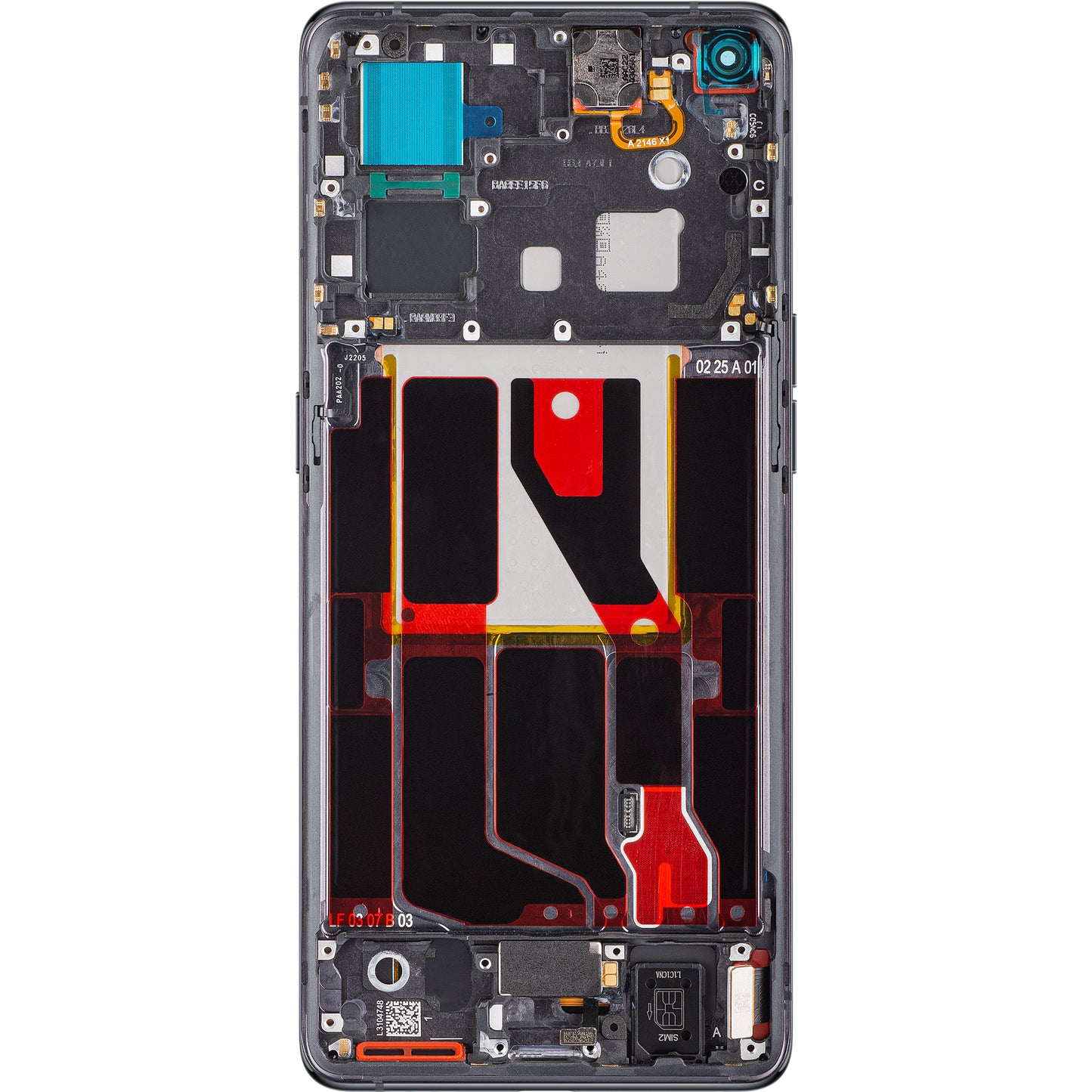 Oppo Find X5 Zaslon na dotik, z okvirjem, črn, servisni paket 4130031