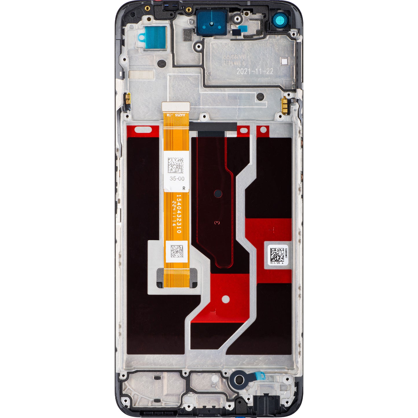 Zaslon na dotik Oppo A96, z okvirjem, črn, servisni paket 4130058
