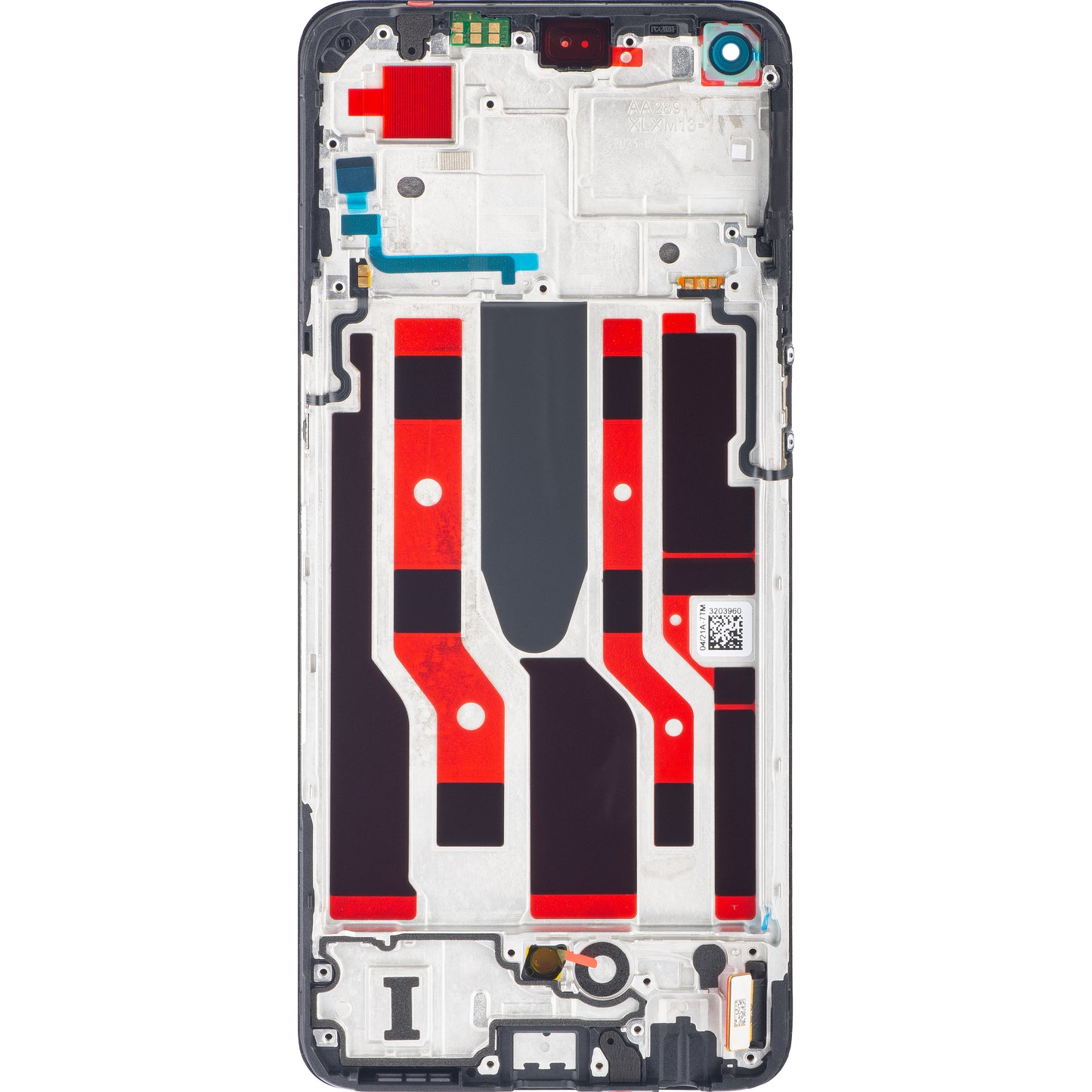 Oppo Reno8 Lite / Reno7 Lite / Reno7 Z 5G zaslon na dotik z okvirjem, črn, servisni paket 4130035