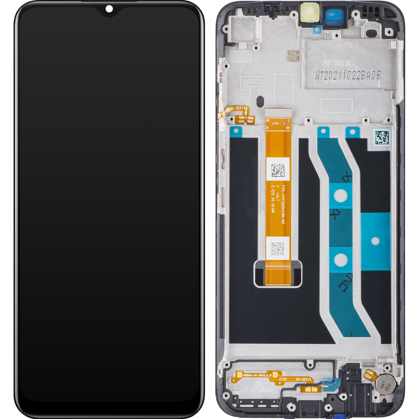 Realme C25Y zaslon na dotik, z okvirjem, črn, servisni paket 4908854