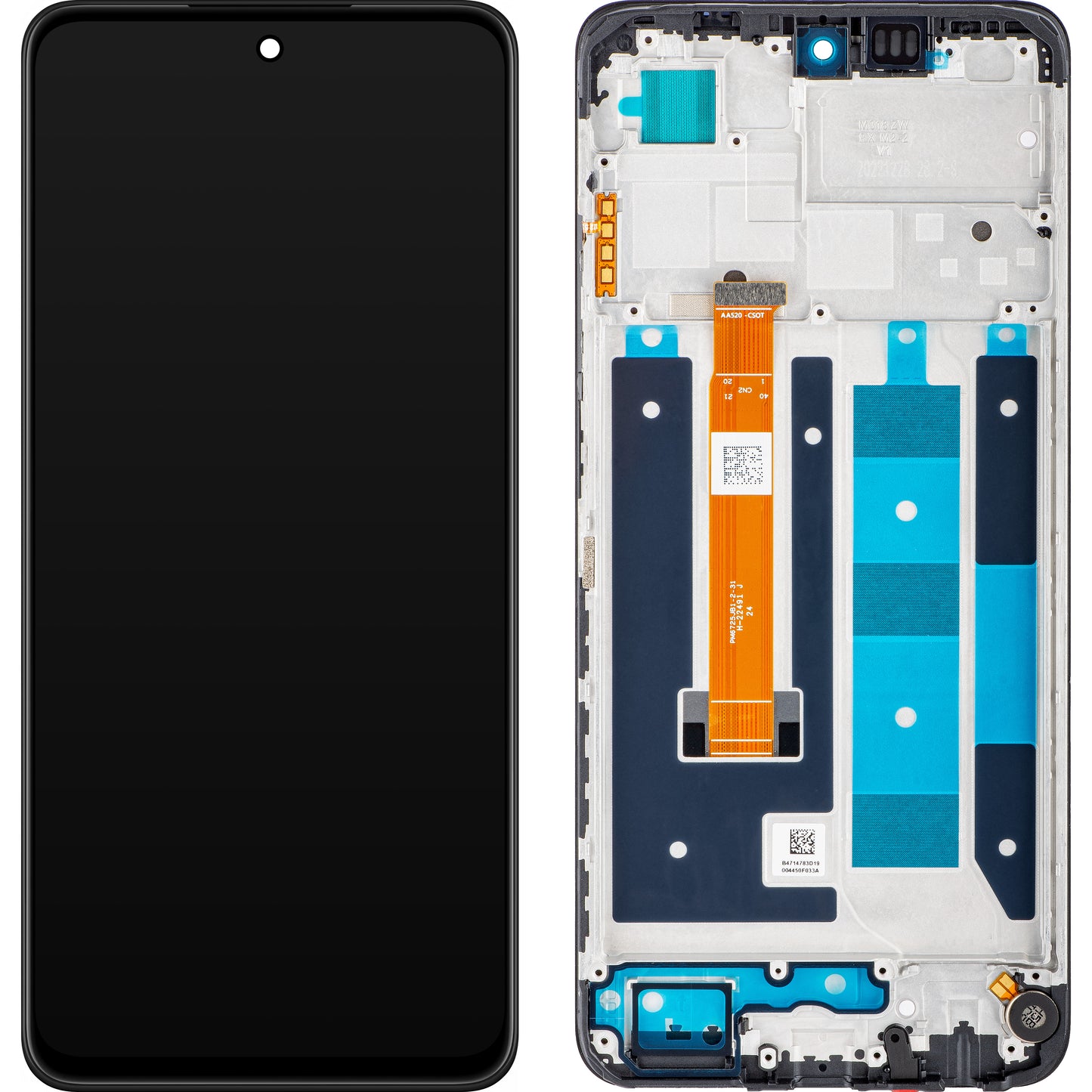 Realme C55 zaslon na dotik, z okvirjem, črn, servisni paket 4130438