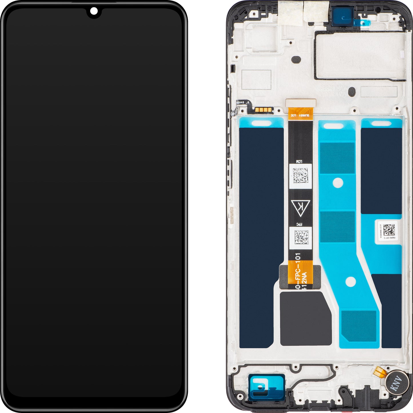 Zaslon s senzorjem na dotik Realme C53, s okvirjem, črn (Mighty Black), Swap 621029000039