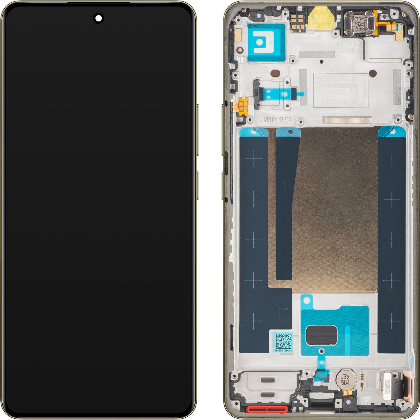 Zaslon s Touchscreenom Realme 16 Pro+, z Okvirjem, Zlat, Service Pack 621029000806