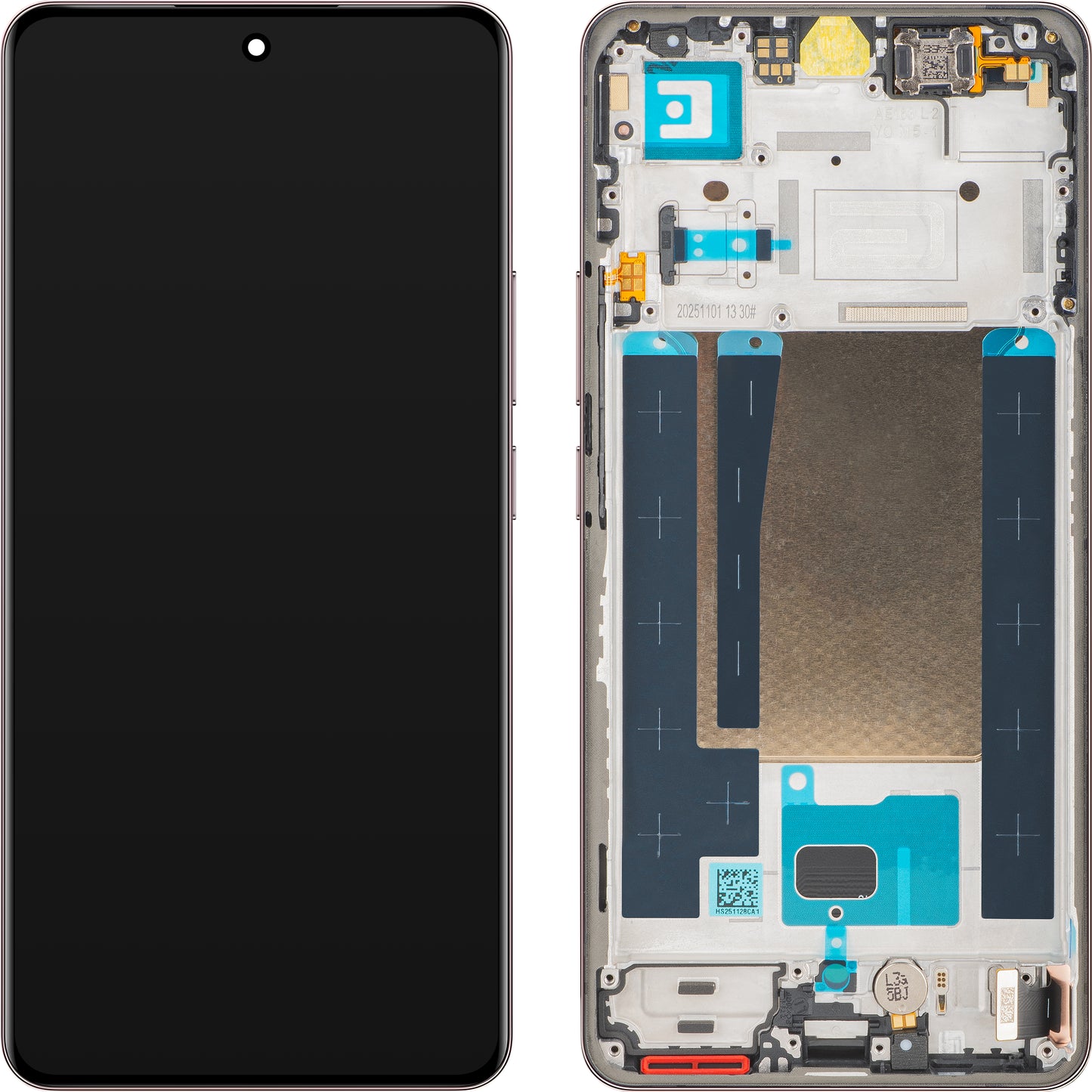 Zaslon s Touchscreenom Realme 16 Pro+, z Okvirjem, Roza (Camellia Pink), Service Pack 621029000808