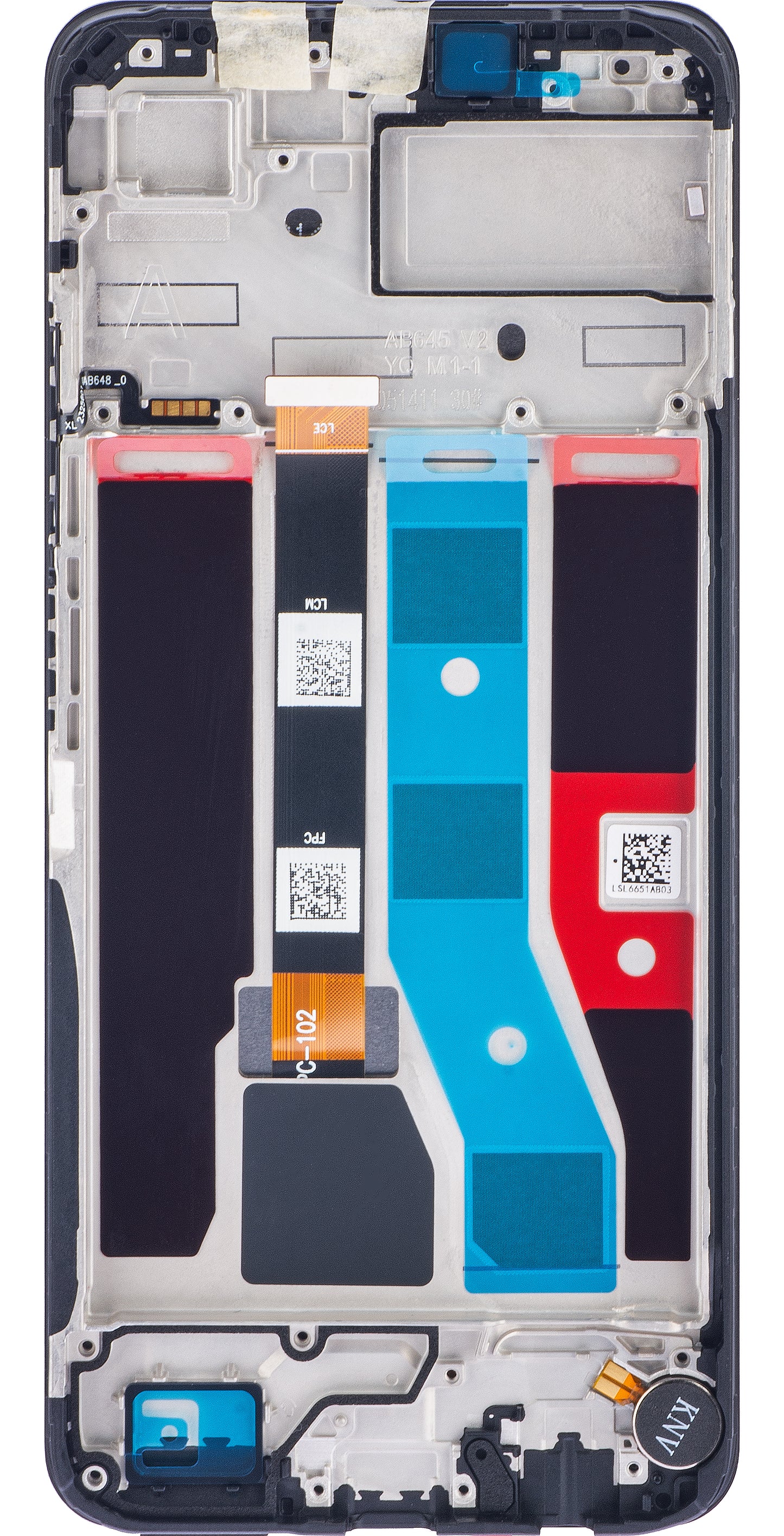 Realme C51 zaslon na dotik z okvirjem, ogljikovo črna, servisni paket 621029000053