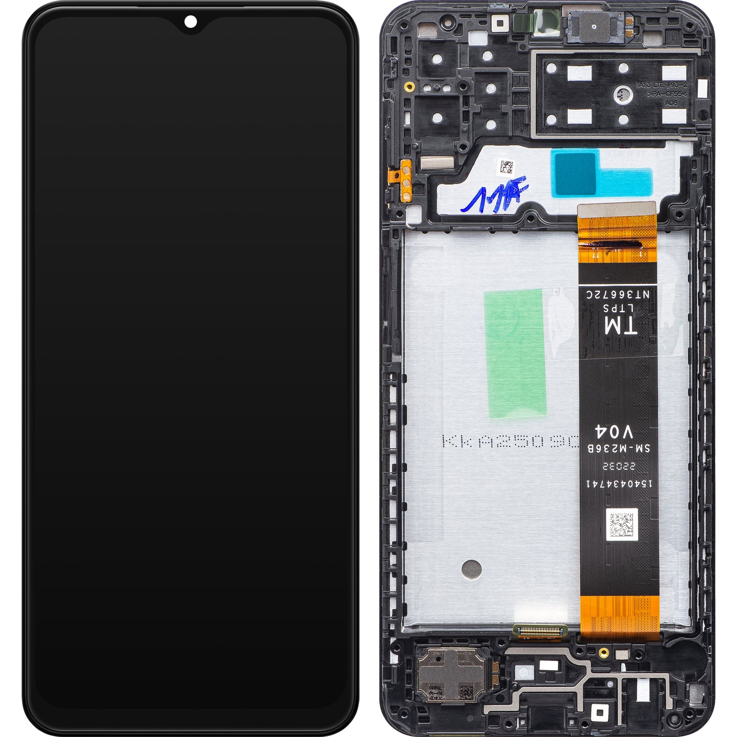 Zaslon na dotik Samsung Galaxy A13 A135, z okvirjem, črn, zamenjava GH82-28508A