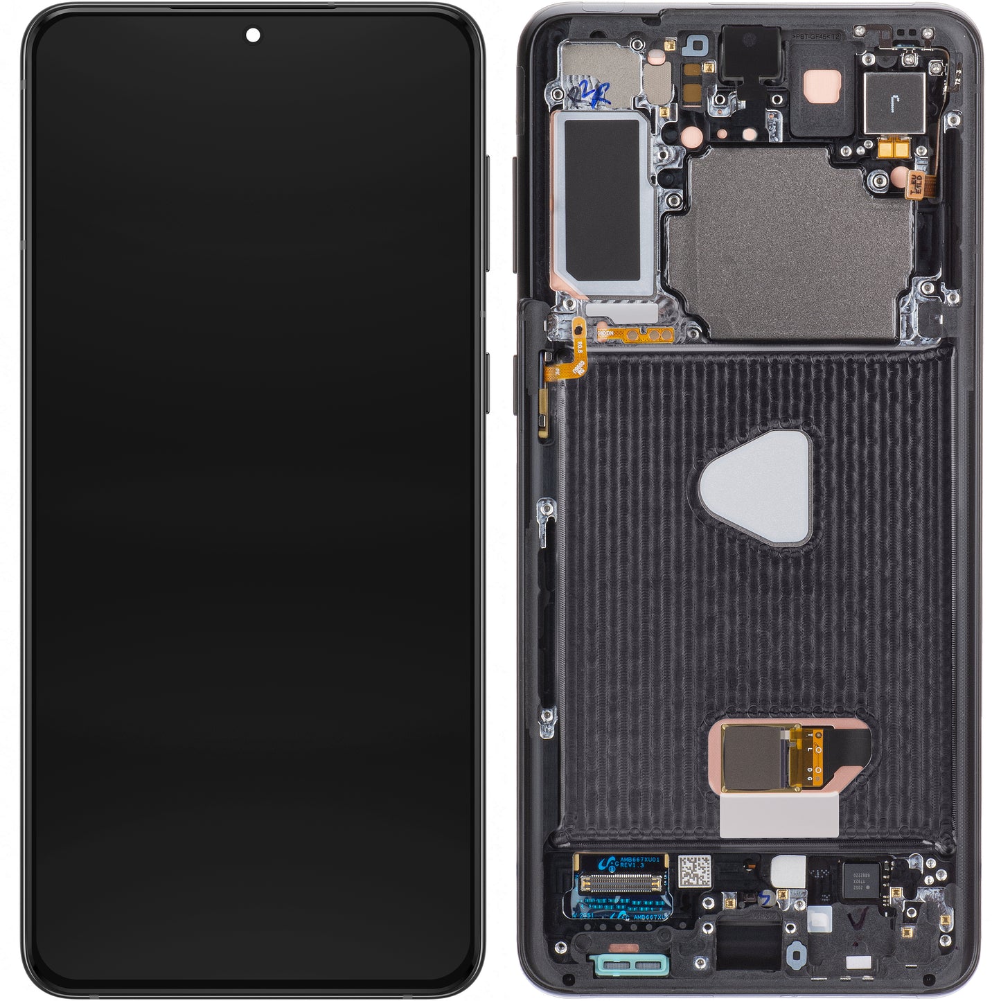 Samsung Galaxy Galaxy S21+ 5G G996 5G zaslon na dotik z okvirjem, črn, servisni paket GH82-27268A