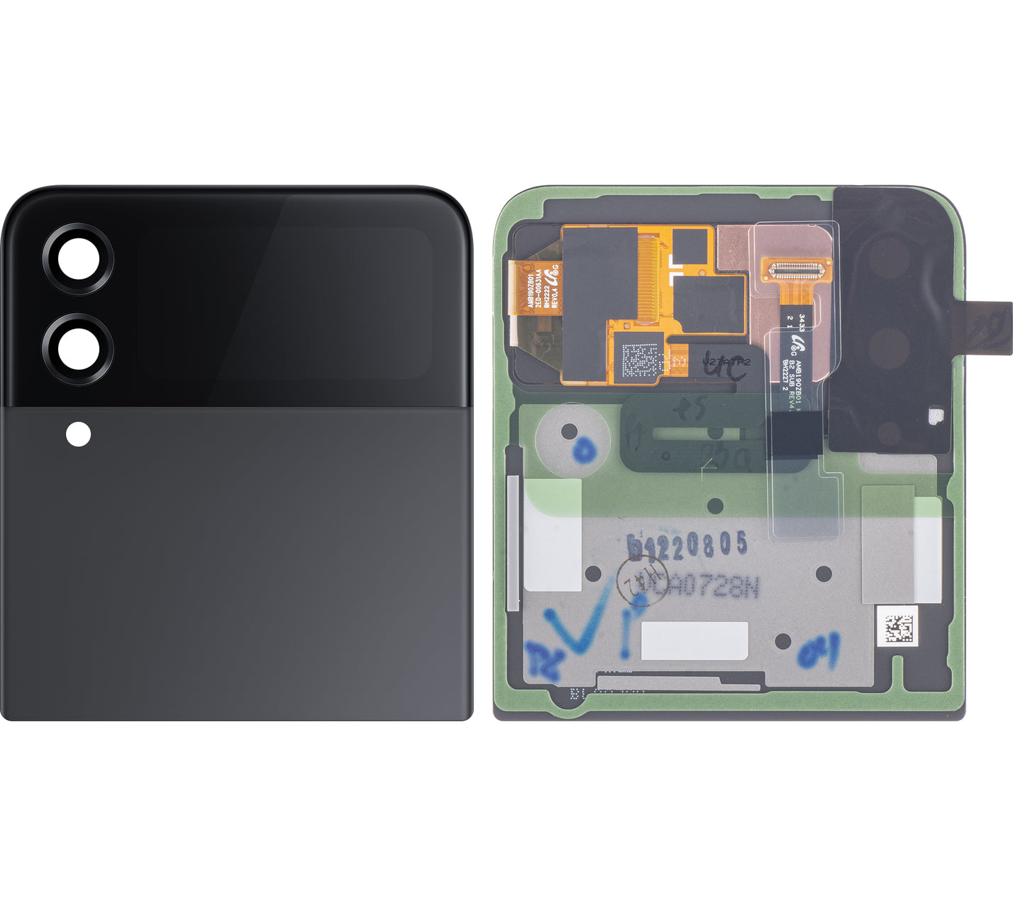 Zaslon na dotik Samsung Galaxy Z Flip4 F721, zunanji del, siv (grafit), servisni paket GH97-27947A