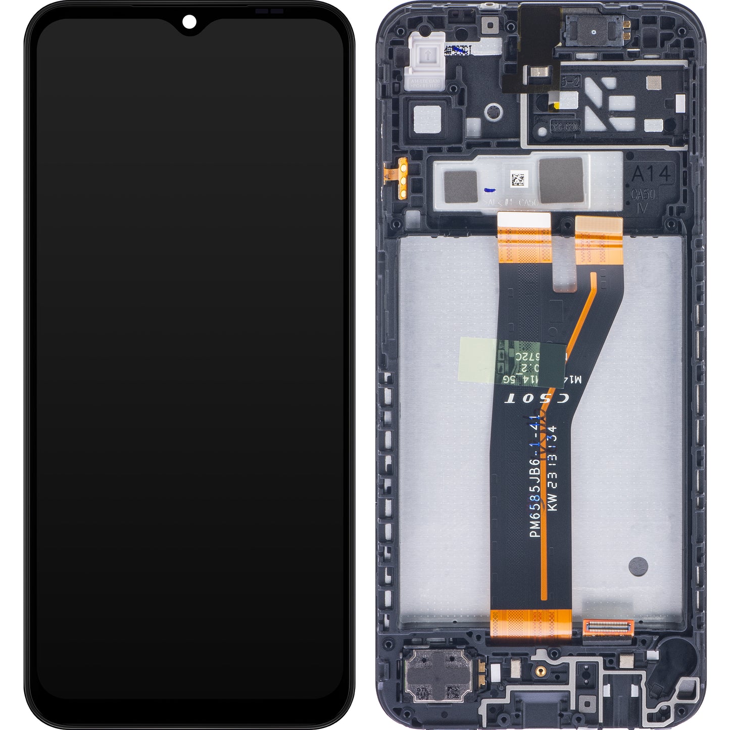 Zaslon na dotik Samsung Galaxy A14 A145, z okvirjem, neevropska različica, črn, servisni paket GH82-3111185A