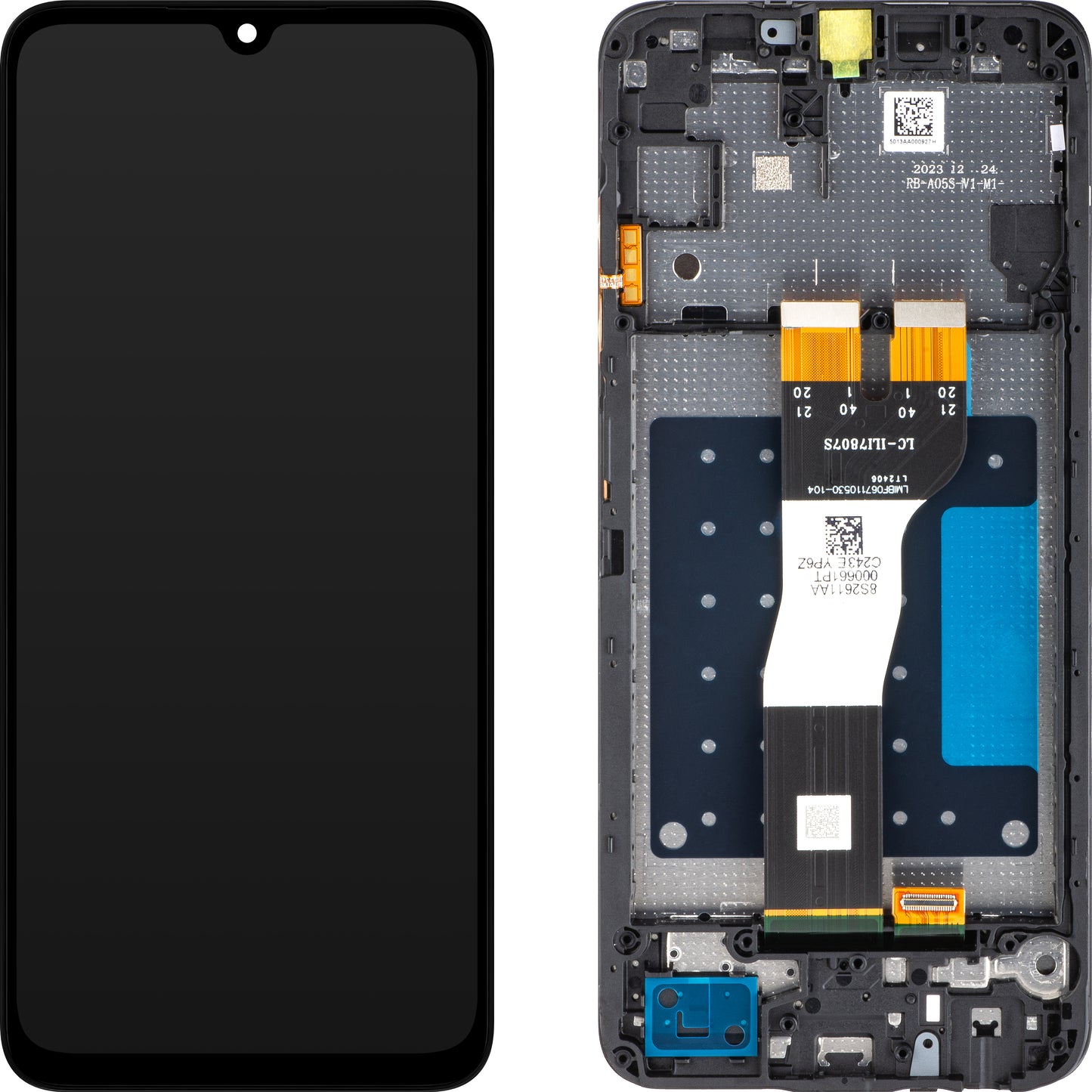 Zaslon na dotik Samsung Galaxy A05s A057, z okvirjem, črn, servisni paket GH81-24364A