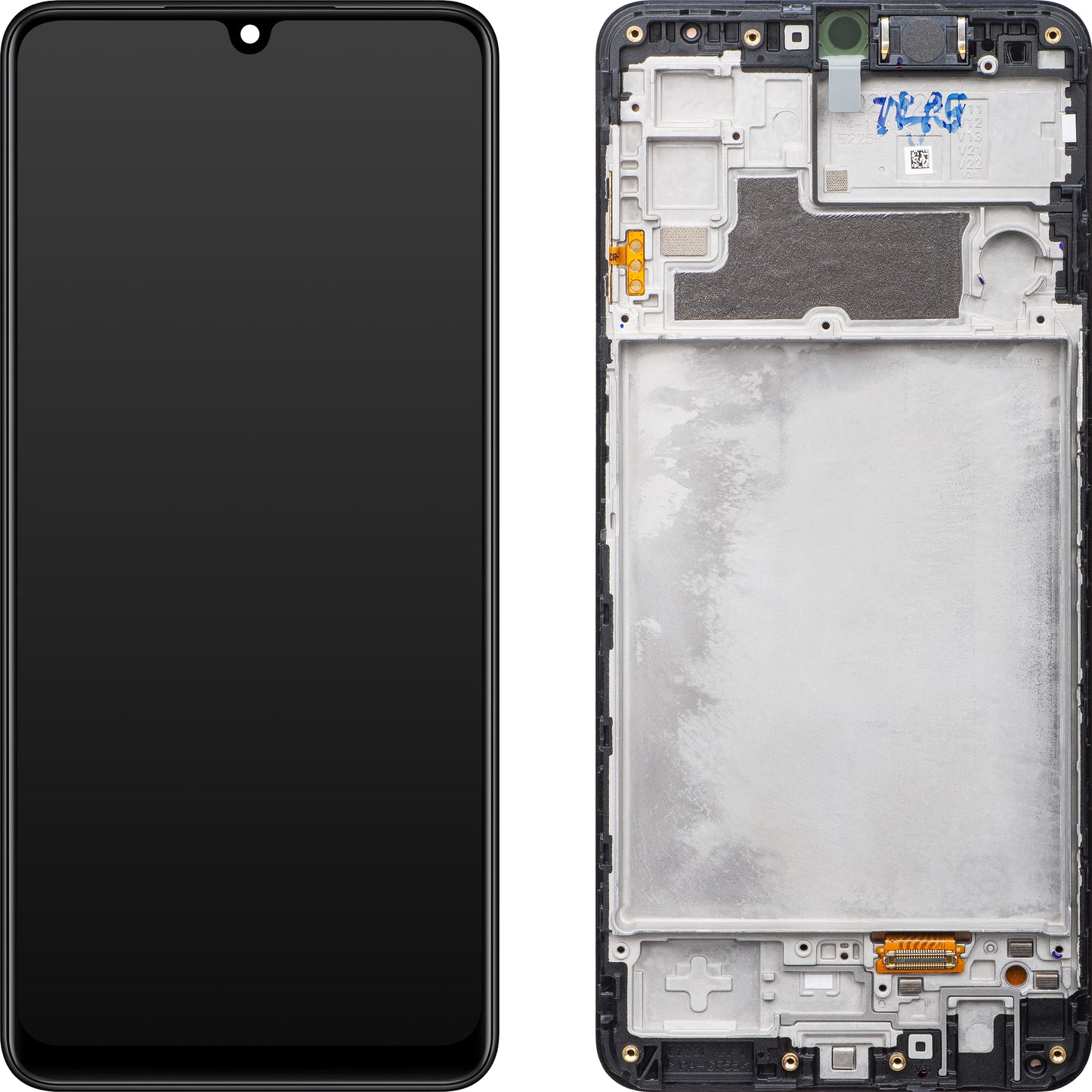 Samsung Galaxy Galaxy M22 M225 Zaslon na dotik z okvirjem, črn, servisni paket GH82-26153A