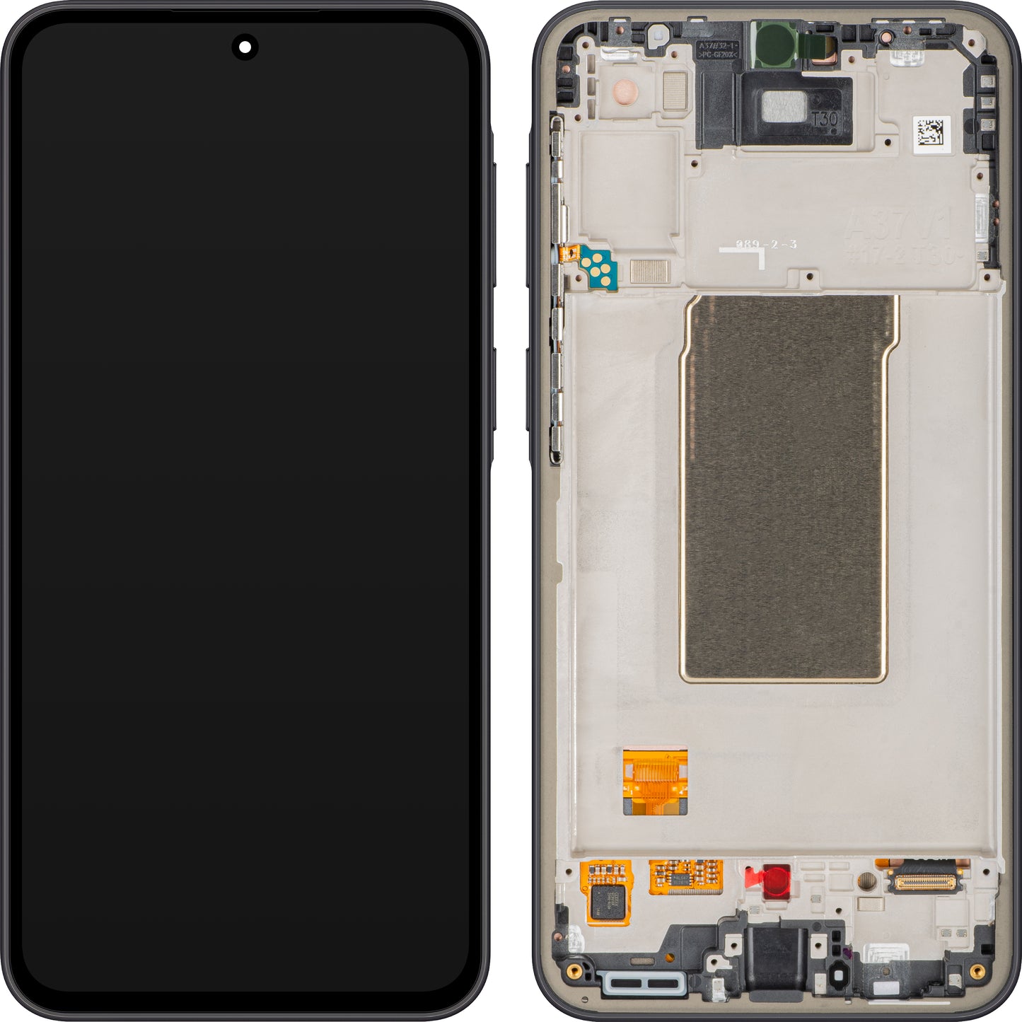 Zaslon na dotik Samsung Galaxy A37 5G, z okvirjem, črn (Awesome Charcoal), servisni paket GH82-39232A