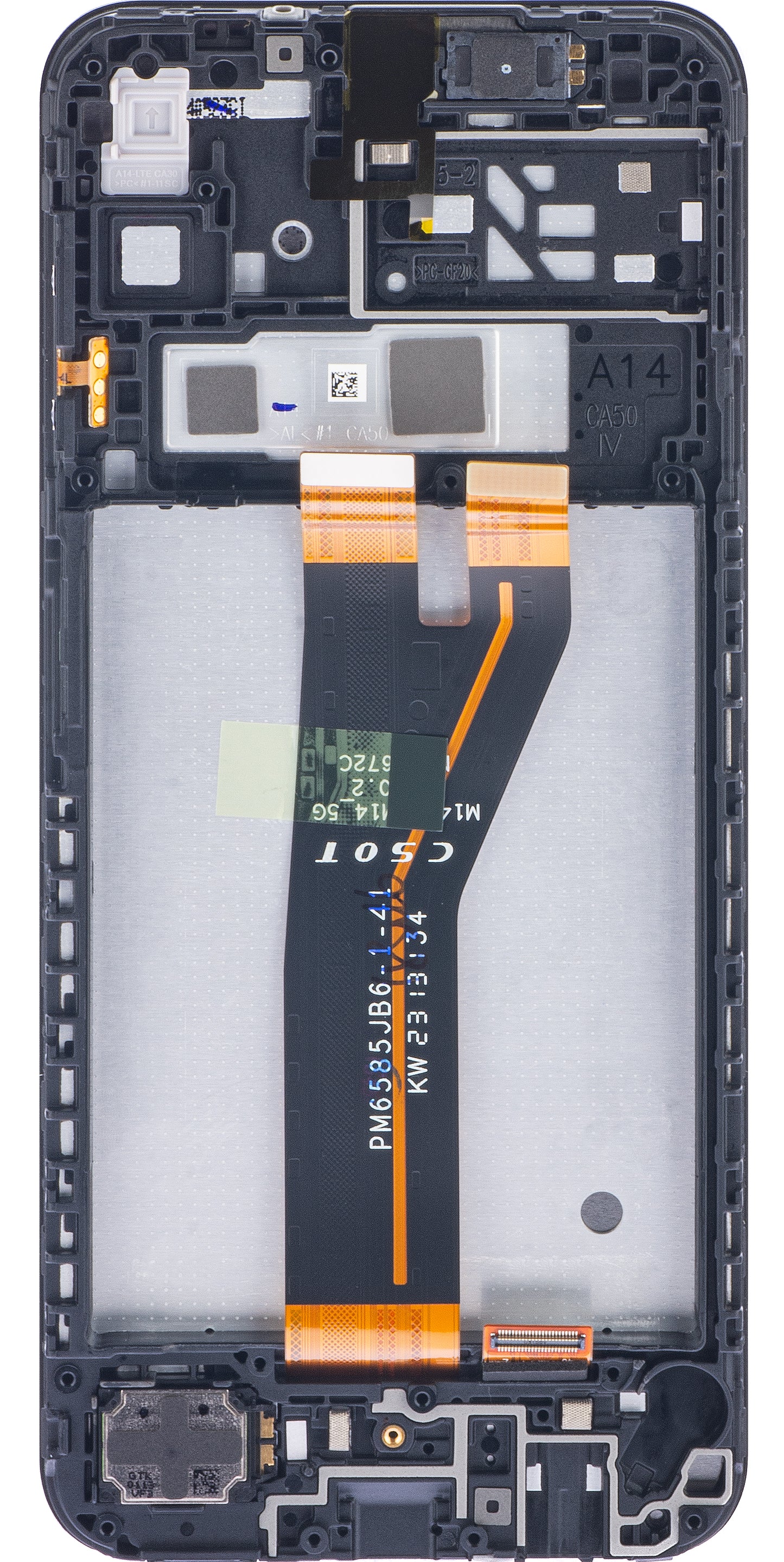 Zaslon na dotik Samsung Galaxy A14 A145, z okvirjem, neevropska različica, črn, servisni paket GH82-3111185A